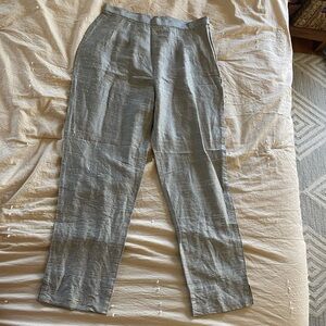 Vintage 100% Raw Silk Tailored Capri Pants